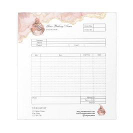 Konditoriet Cupcake Bageri Beställningsformulär Fa Anteckningsblock