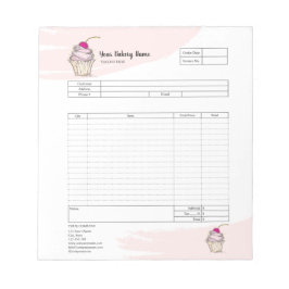 Konditorikupong Bakery Beställningsformulär Faktur Anteckningsblock