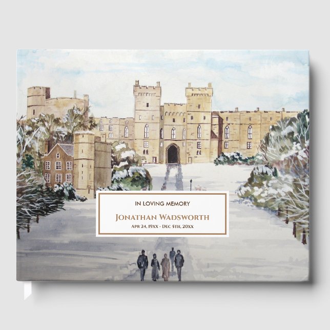 Kondoence Winter at Windsor Castle Painting Gästböcker (Framsida)