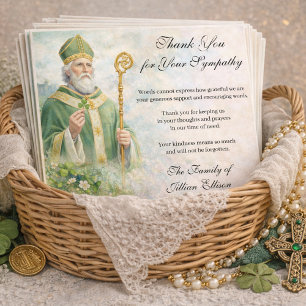 Kondoleans för St. Patrick Katolsk Irländsk Celtic Tack Kort