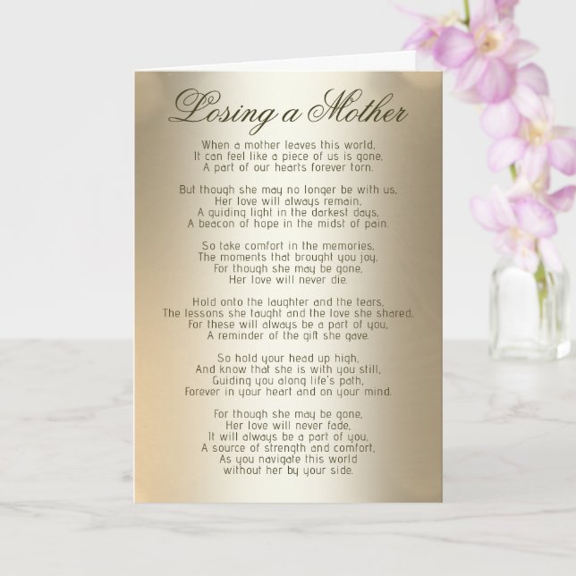 Kondoleans | Förlorat Mor-kort Kort (Orkide)