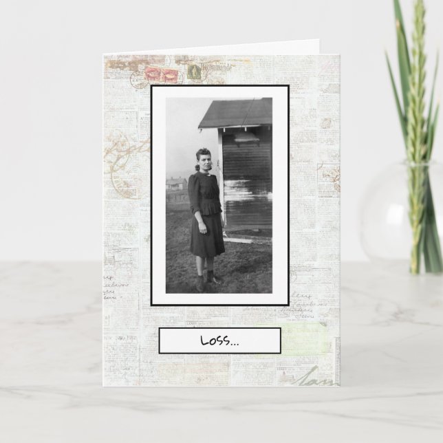 Kondoleans Kort (Framsida)