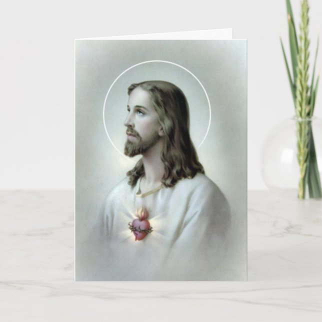 Kondoleans och tack till Jesu heliga hjärta Kort (Framsida)