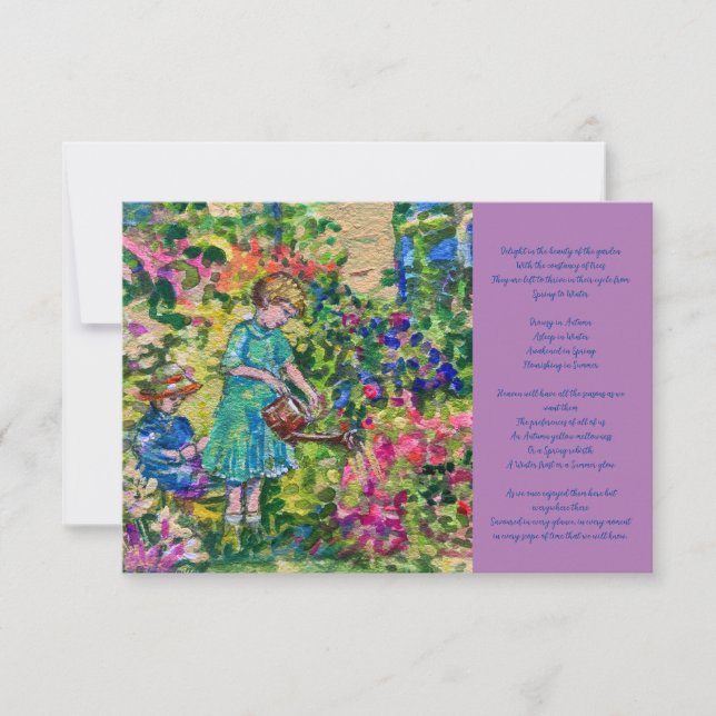 Kondoleans Sympati tackkort  Tack Kort (Framsida)