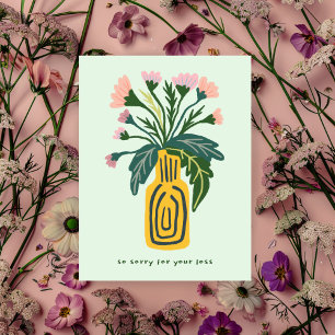 Kondoleanser Beklagar Vas i Anpassningsbarna Flowe Vykort