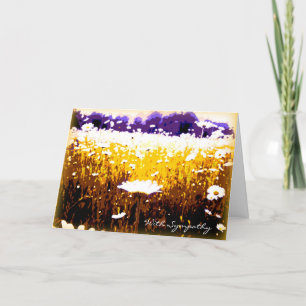 Kondoleanser med sympati för vackra Daisy konst Kort