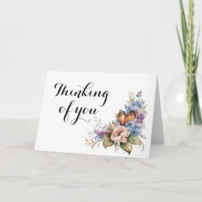 Kondoleanser Sorg Tänker på Dig Blank  Kort (Framsida)