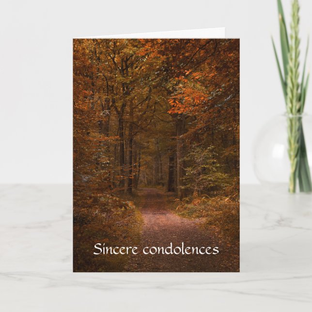 Kondoleansk kort med Do Not Stand at My Grave and  (Framsida)