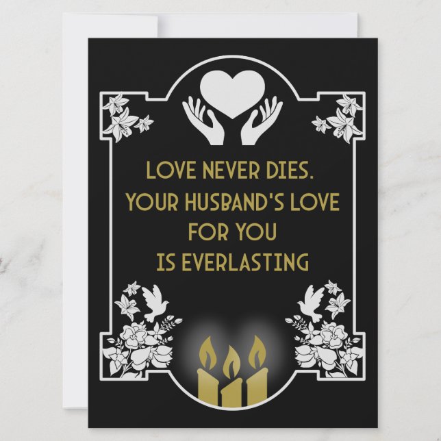 Kondoleansmeddelande Make (Framsida)