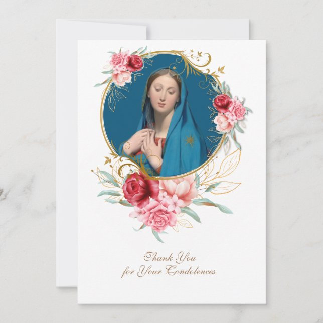 Kondoleanssympati Tack katolik Mary Kort (Framsida)