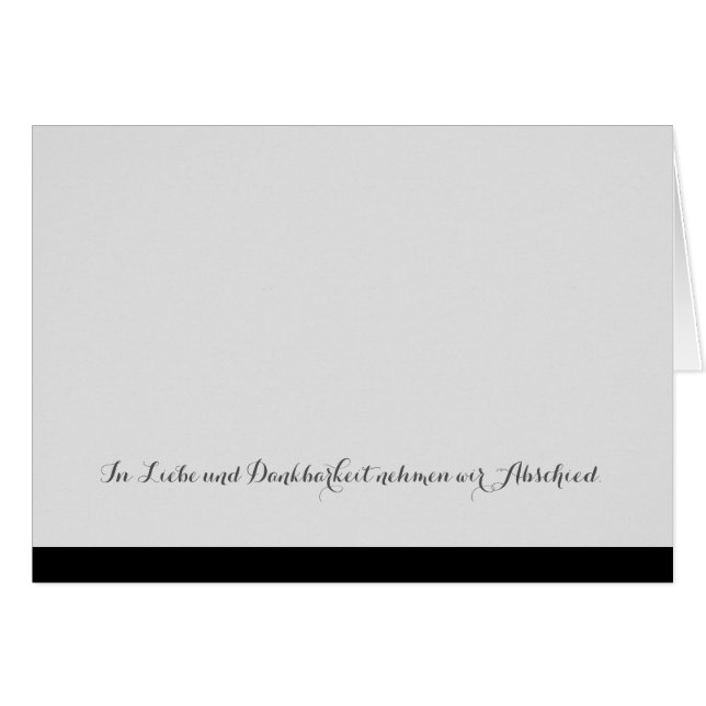 Kondolenzkarte OBS Kort (Framsidan Horizontal)