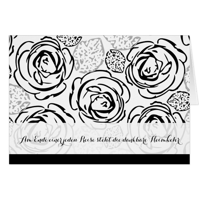 Kondolenzkarte Rosen OBS Kort (Framsidan Horizontal)