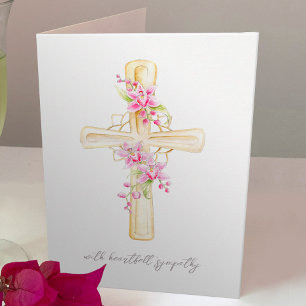 Kondoler av rosa vattenfärgen kor blommor kort
