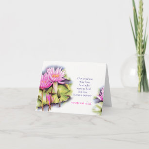 Kondolkort för blomsterkondoleanser i vatten kort