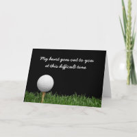 Kondolkort för golfgolf boll i hål