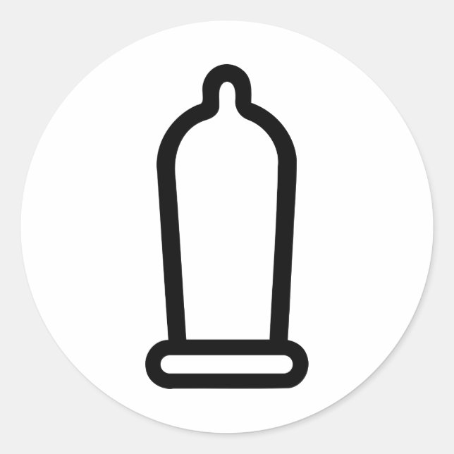 Kondom Runt Klistermärke (Framsida)