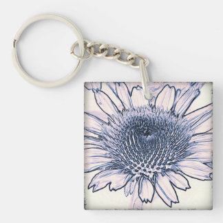 Koneflower Sketch Acrylic Keychain