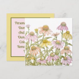 Koneflowers Watercolor Botanical Art Inbjudningar