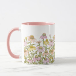 Koneflowers Watercolor Botanical Art Mugg