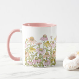 Koneflowers Watercolor Botanical Art Mugg