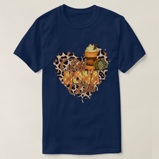 Könens bästa Nona-skjorta, höstens hjärta Nona T Shirt (Design framsida)
