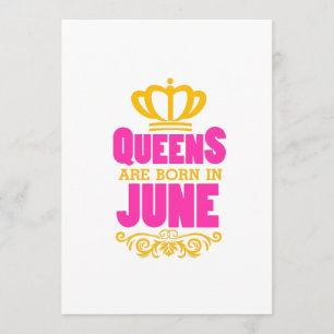 KÖNER ÄR FÖDDA I JUNE BIRTHDAY GIRL GIFT KORT