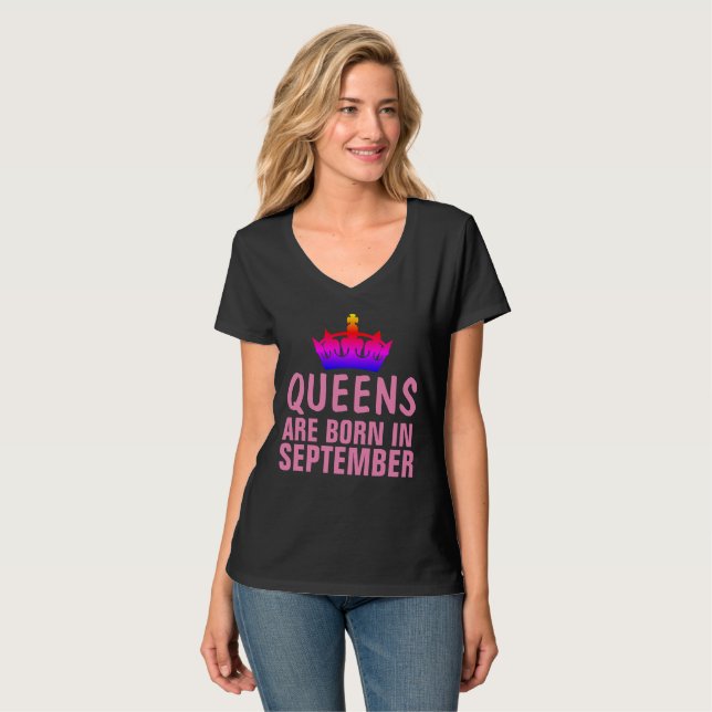 KÖNER ÄR FÖDDA I SEPTEMBER T-shirts (Hel framsida)