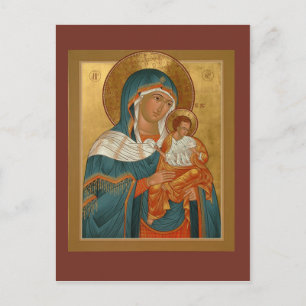 Konevitsa Mor av Guds Prayer Card Vykort