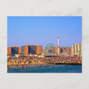 Koney Island-stranden - NYC-vykort Vykort