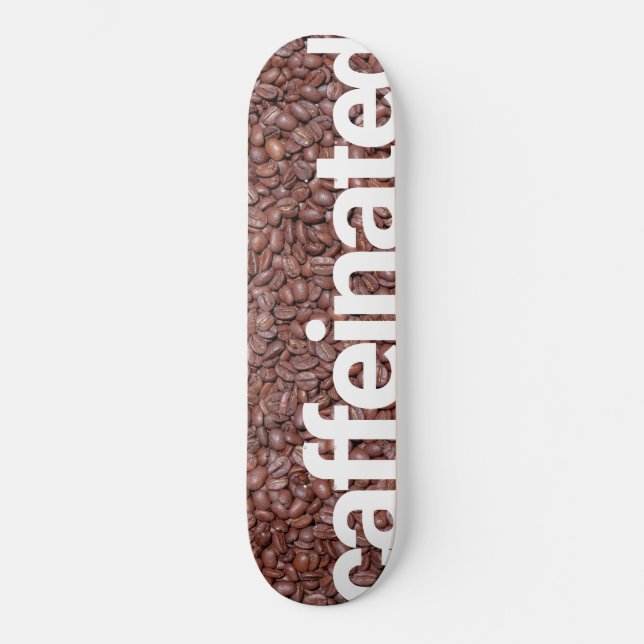 Konfektionerade kaffebönor mini skateboard bräda 18,5 cm (Framsida)
