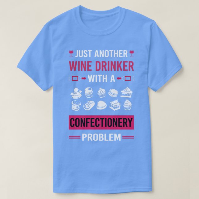 Konfektyrkonfektyr för vin Drinker-konfektyr T Shirt (Design framsida)