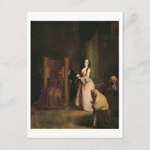 Konferensen, c.1755 (olja på arbetsyta) vykort