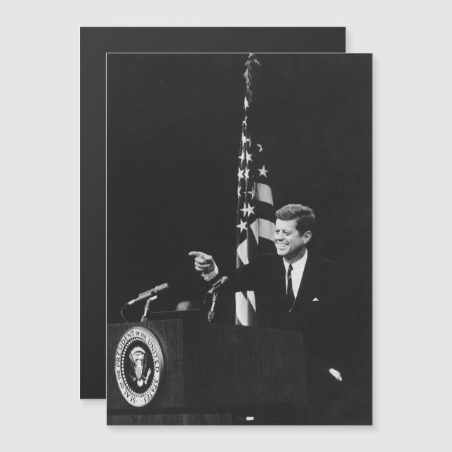 Konferensen med John Kennedy 35e USA:s president (Fram/baksida)