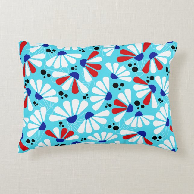 Konferenskonfetti på Tropiskt blått Prydnadskudde (Framsidan)