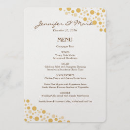 Konfettcirkulär från bröllop Menu Guld Meny