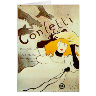 Konfetti 1894 av Henri de Toulouse-Lautrec Hälsningskort