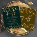Konfetti 40:e födelsedag 40 Guld-inbjudan Inbjudningar<br><div class="desc">Fantastisk 40:e födelsedagsinbjudan med gnistor från guld och guld dekoration Dessa Inbjudan är lätta att använda och anpassa och mallen är så vacker att skriva ut eller ladda ned.</div>