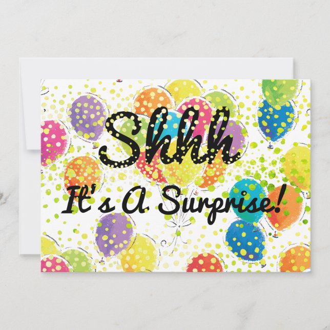 Konfetti alla åldersfördelade Födelsedagsfester Inbjudningar (Framsida)