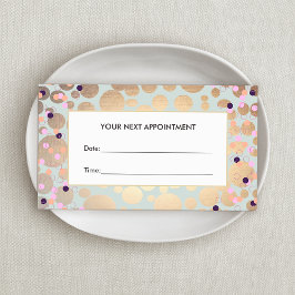 Konfetti-avtalskort för golvplattor tidsbeställning kort