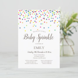 Konfetti Baby Sprinkle-inbjudan - babyskal Inbjudningar
