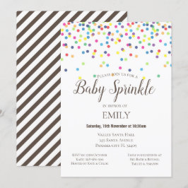 Konfetti Baby Sprinkle-inbjudan - babyskal Inbjudningar