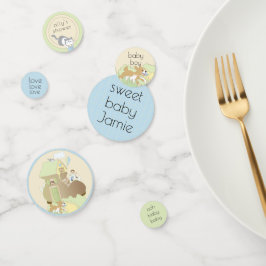 Konfetti babykläder Bygger en Bibliotek/blå