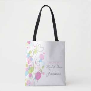 Konfetti blomsäck maid of honor tygkasse