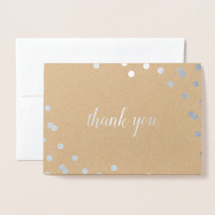 Konfetti Dot Silver Foil Blank - tackkort Folierat Kort