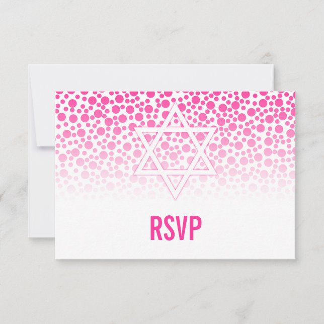 Konfetti Dots Shock rosa Bat mitzvah OSA (Framsida)