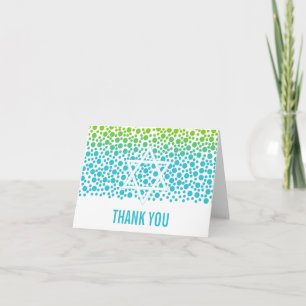 Konfetti Dots Teal Lime Green Tack Kort