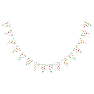 Konfetti Dots Triangle Party Bunting Banner Vimplar