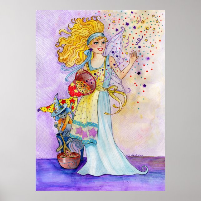 Konfetti Fairy Print Poster (Framsidan)
