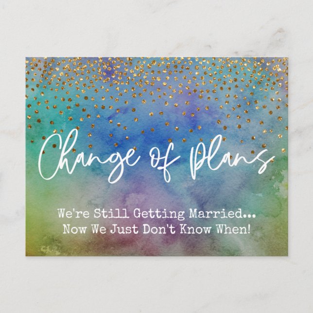 Konfetti Färg Förändring av planer som skjutits up Vykort (Framsida)