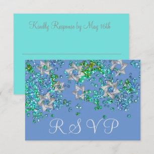 Konfetti färgat OSA Silver Star Glittery Confetti Kort